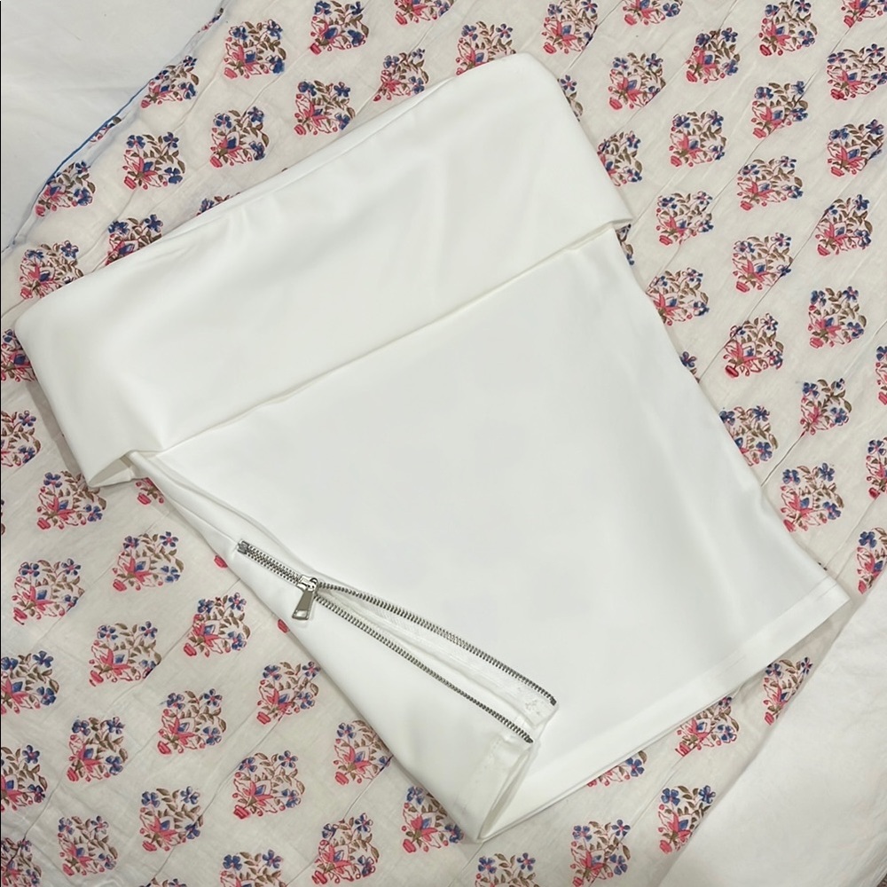 White Shirt with Zipper Detail